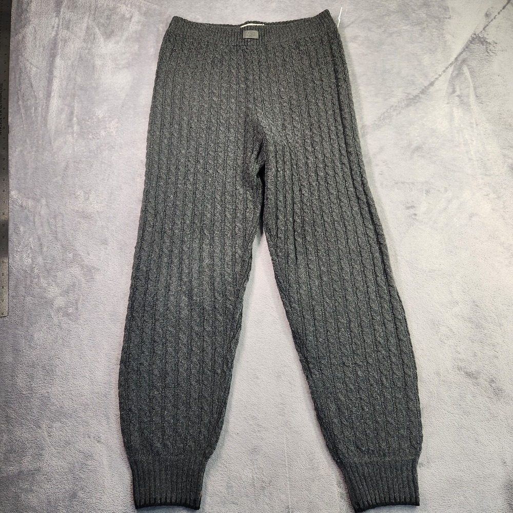 New UGG Women's Medium Gray Cable Knit Jogger Pants Lounge Pants Size M Medium